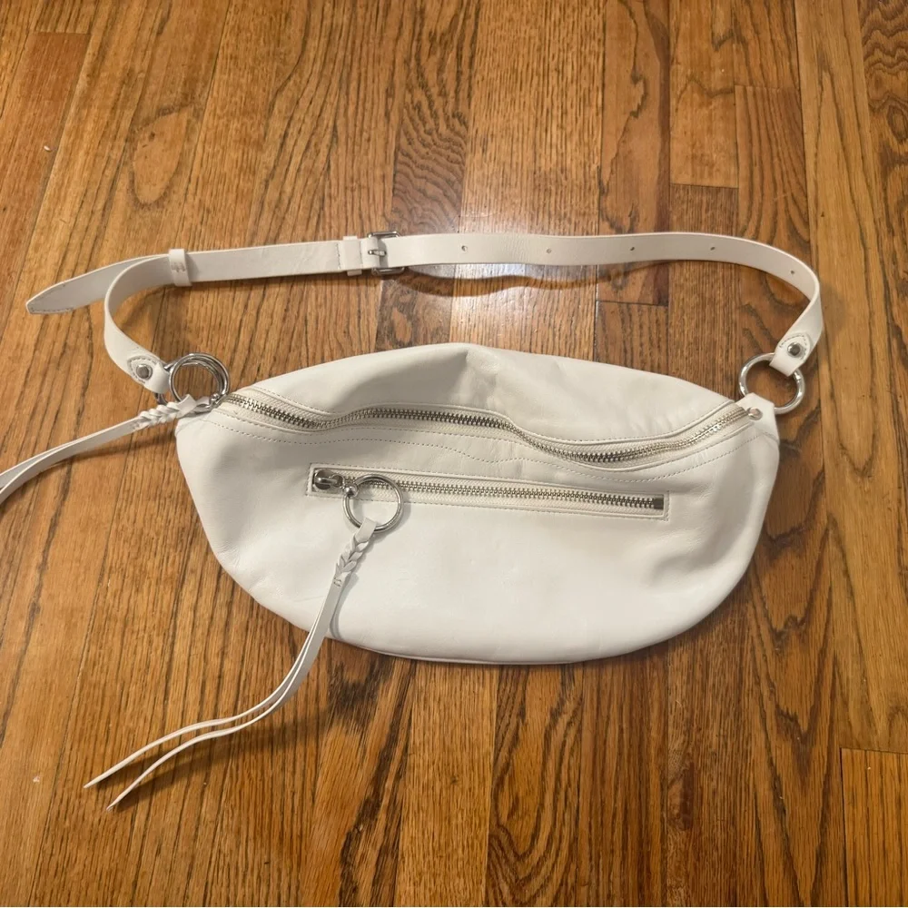 Rebecca Minkoff White Leather Belt Bag Crossbody - Picture 1 of 12